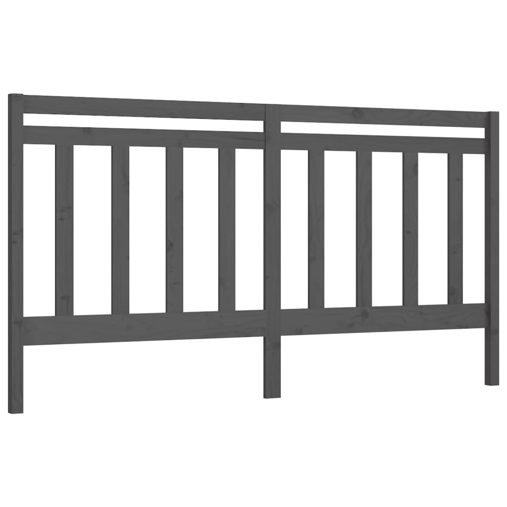 Cabeceira - cabeceira de cama 206x4x100 cm pinho maciço cinzento