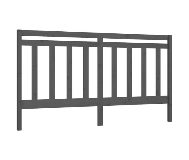 Cabeceira - cabeceira de cama 206x4x100 cm pinho maciço cinzento