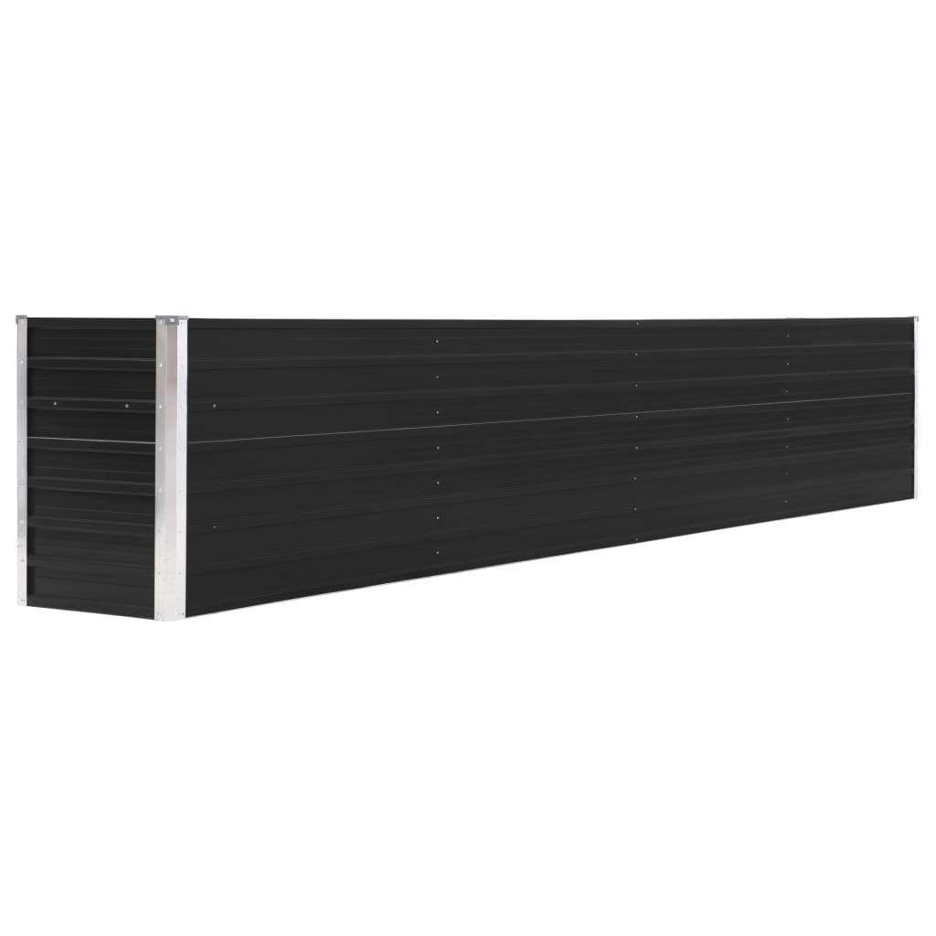 Canteiro elevado plantas flores jardim aço galvanizado 320 x 40 x 45 cm antracite 02_0001107