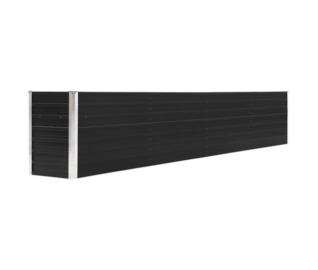 Canteiro elevado plantas flores jardim aço galvanizado 320 x 40 x 45 cm antracite 02_0001107