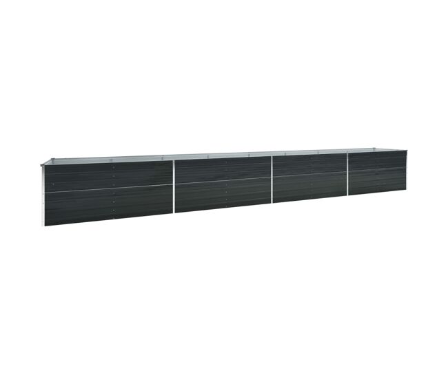 Canteiro elevado plantas flores jardim aço galvanizado 600 x 80 x 45 cm antracite 02_0001130