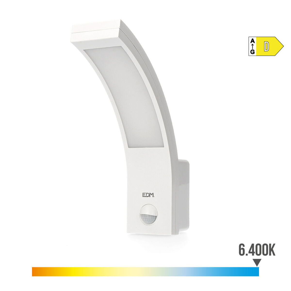Luz de parede edm 32536 polipropileno a b 10 w 750 lm branco exterior (6400 k)