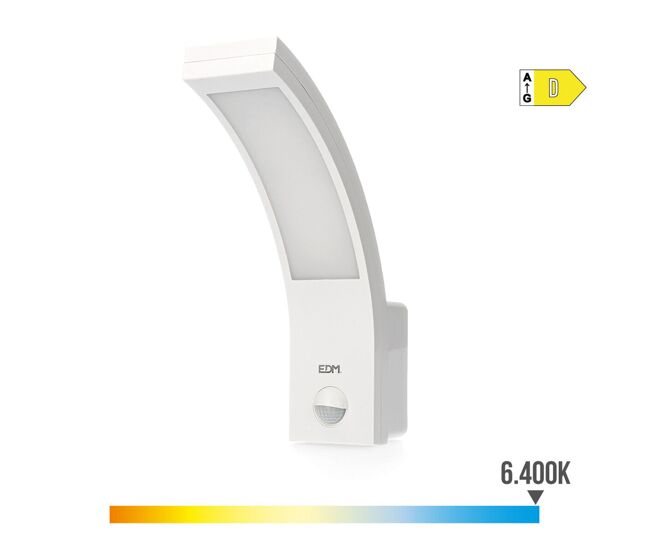 Luz de parede edm 32536 polipropileno a b 10 w 750 lm branco exterior (6400 k)