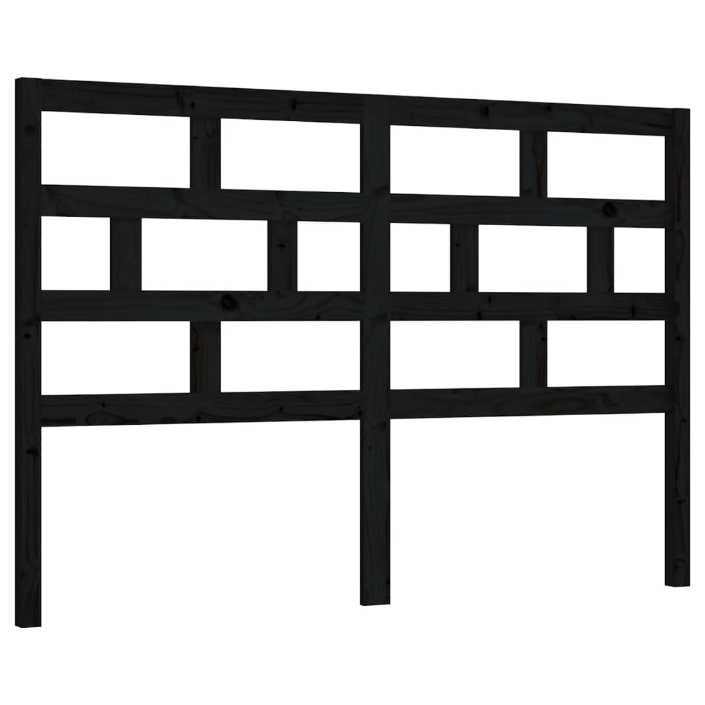 Cabeceira - cabeceira de cama 146x4x100 cm pinho maciço preto