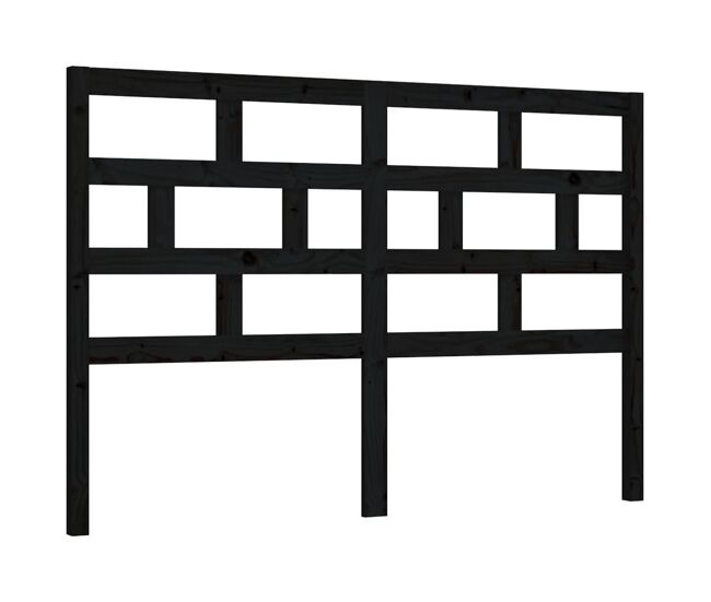 Cabeceira - cabeceira de cama 146x4x100 cm pinho maciço preto