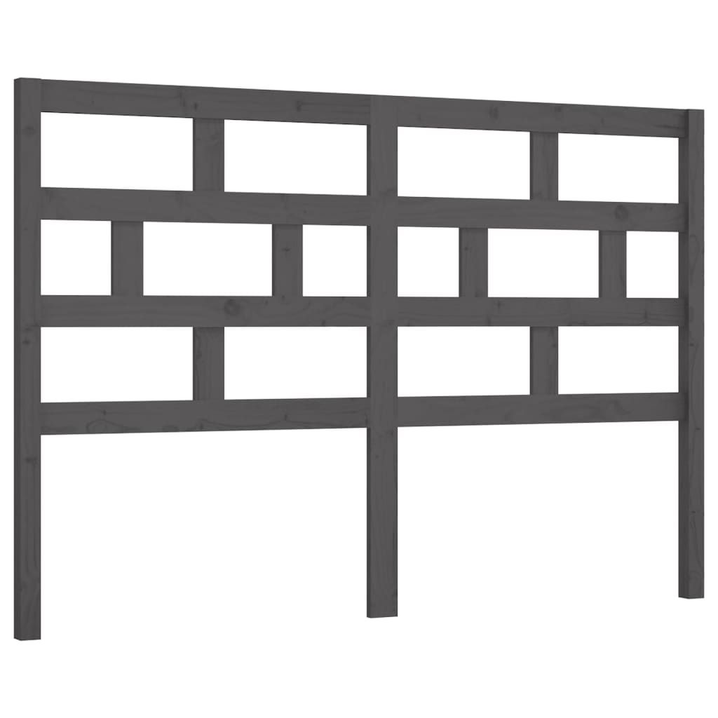 Cabeceira - cabeceira de cama 146x4x100 cm pinho maciço cinzento