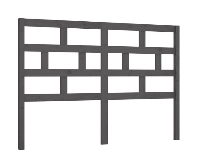 Cabeceira - cabeceira de cama 146x4x100 cm pinho maciço cinzento
