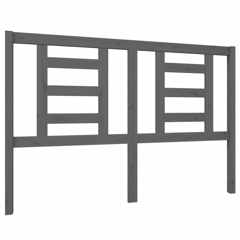 Cabeceira - cabeceira de cama 146x4x100 cm pinho maciço cinzento