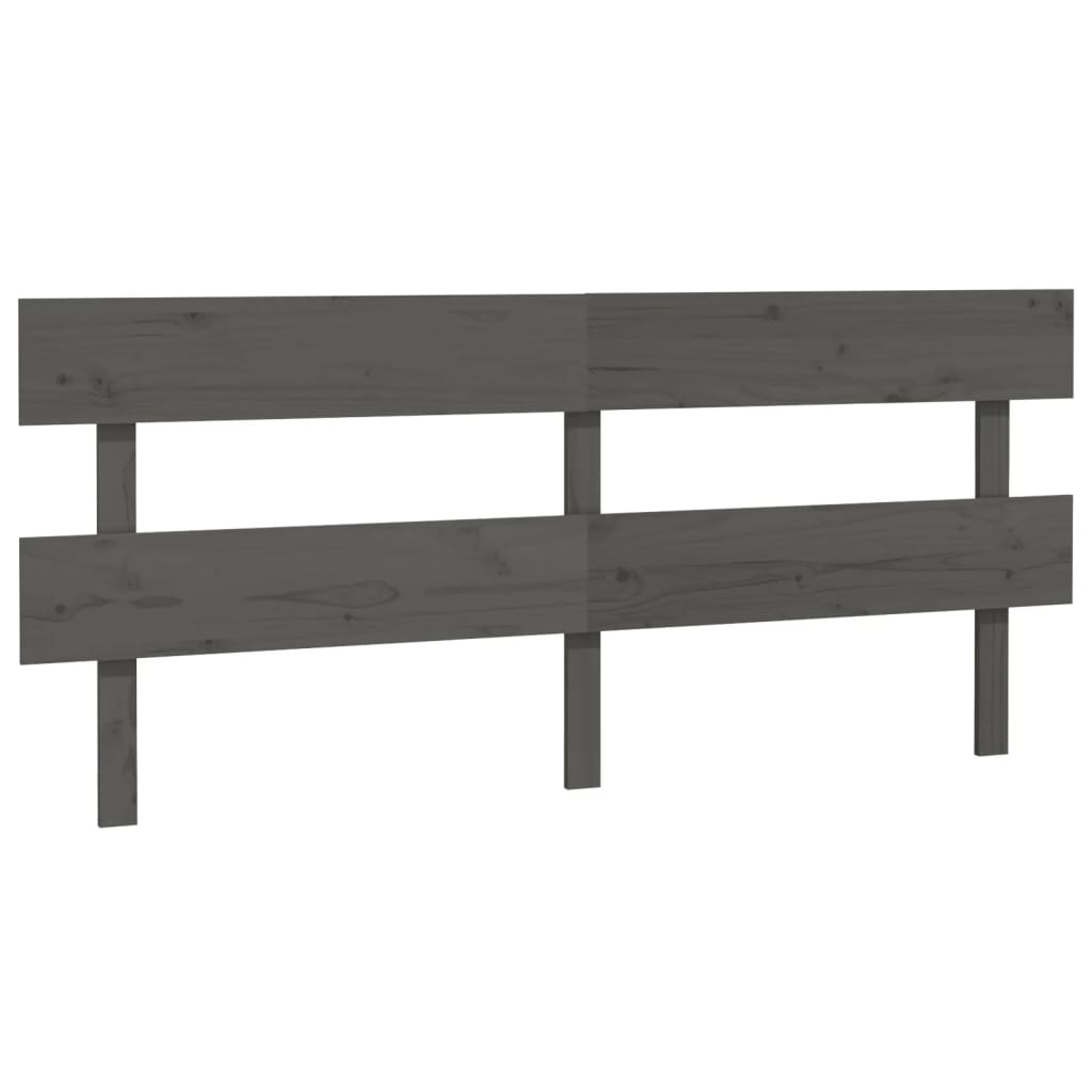 Cabeceira - cabeceira de cama 204x3x81 cm pinho maciço cinzento