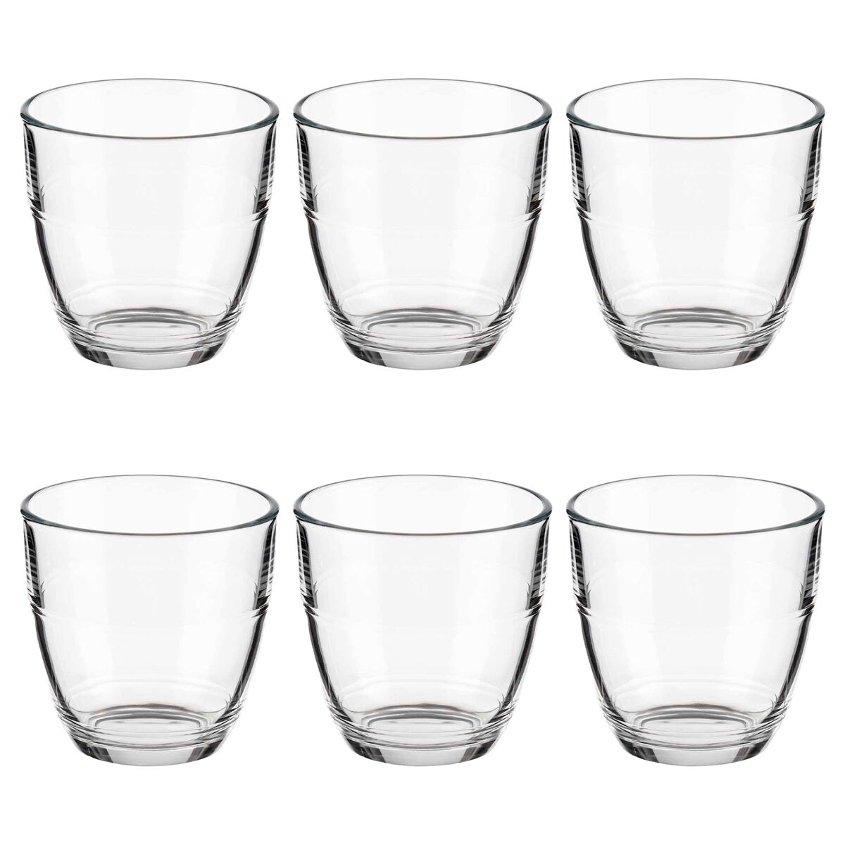 Conjunto de 6 copos lapidados coleção VIVALTO