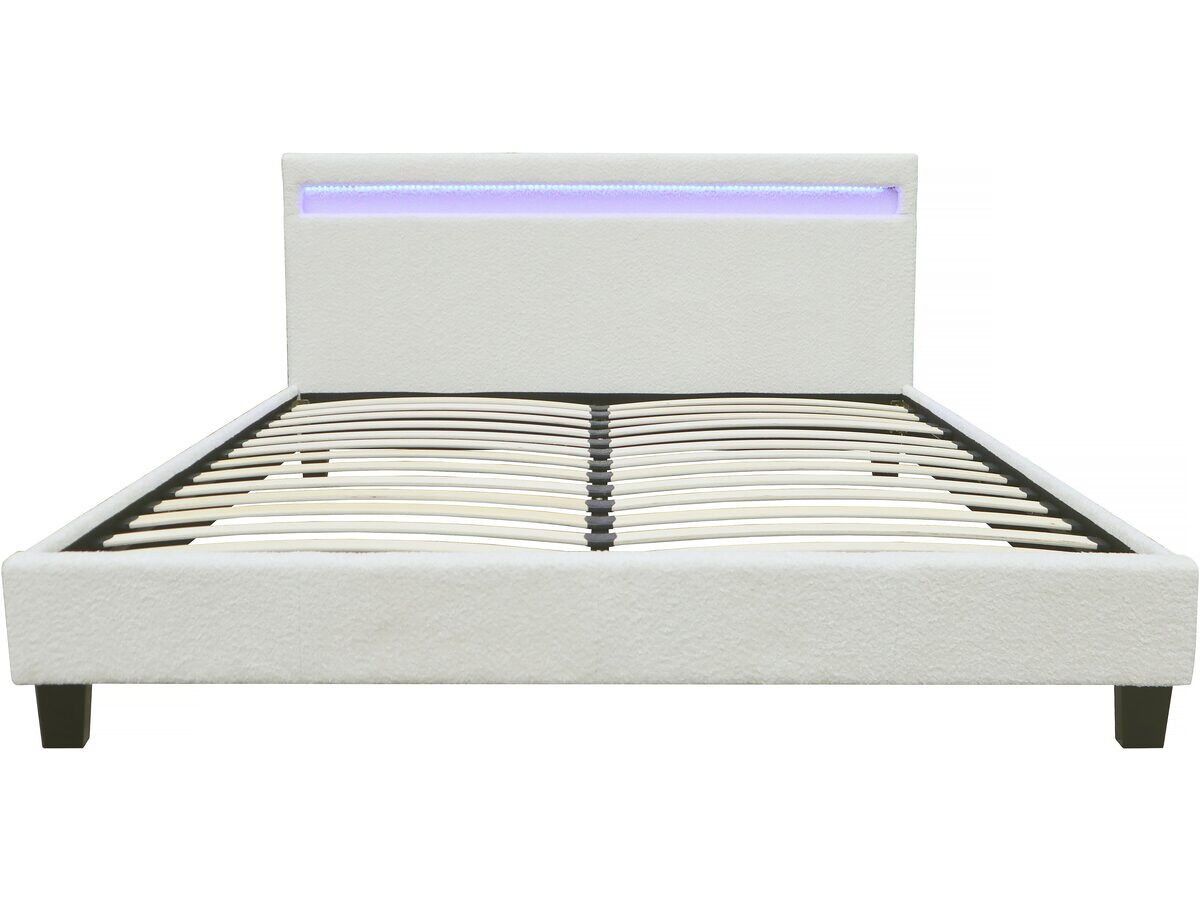 Cama atoalhada com led "maria" 140x190cm - creme