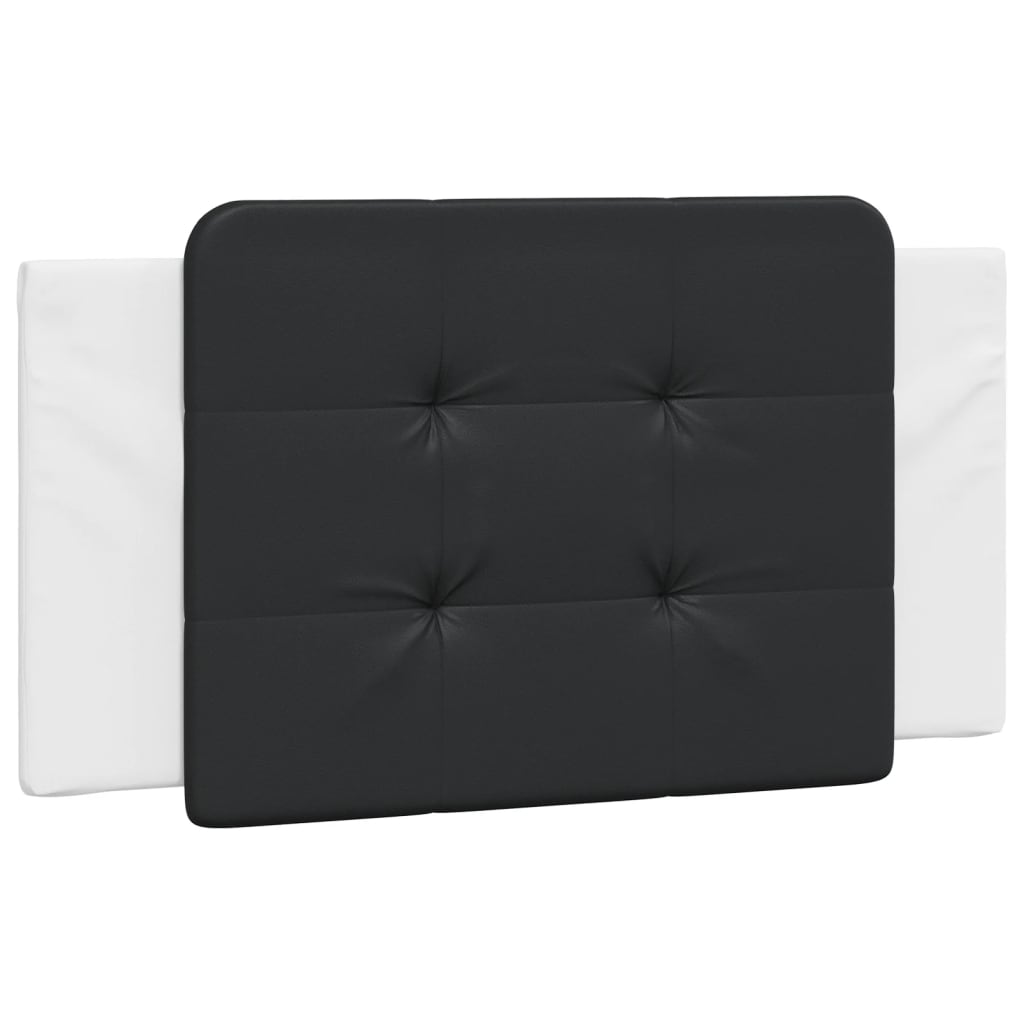 Almofadão de cabeceira - cabeceira de cama 100 cm couro artificial preto e branco