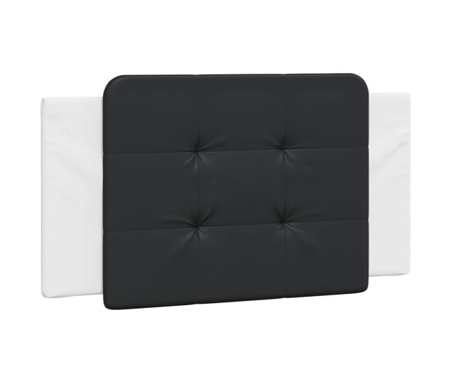 Almofadão de cabeceira - cabeceira de cama 100 cm couro artificial preto e branco