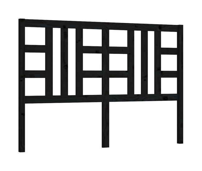 Cabeceira - cabeceira de cama 146x4x100 cm pinho maciço preto