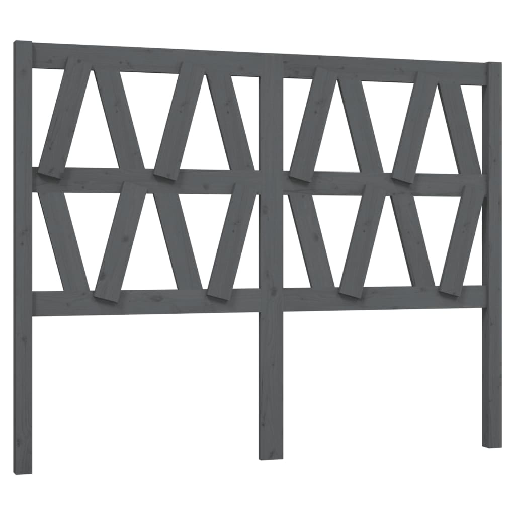 Cabeceira - cabeceira de cama 126x4x100 cm pinho maciço cinzento