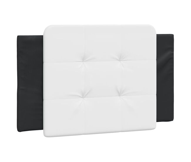 Almofadão de cabeceira - cabeceira de cama 90 cm couro artificial preto e branco