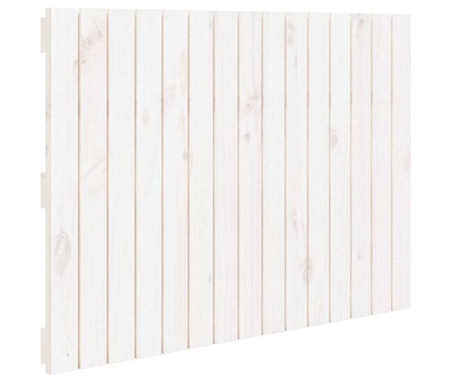 Cabeceira - cabeceira de cama de parede 95,5x3x60 cm madeira de pinho maciça branco