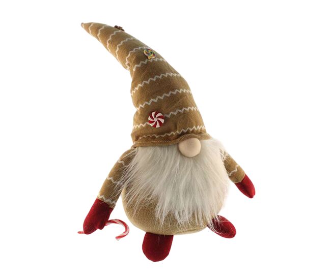 Gnomo decorativo de natal sentado com chapéu, design nórdico original