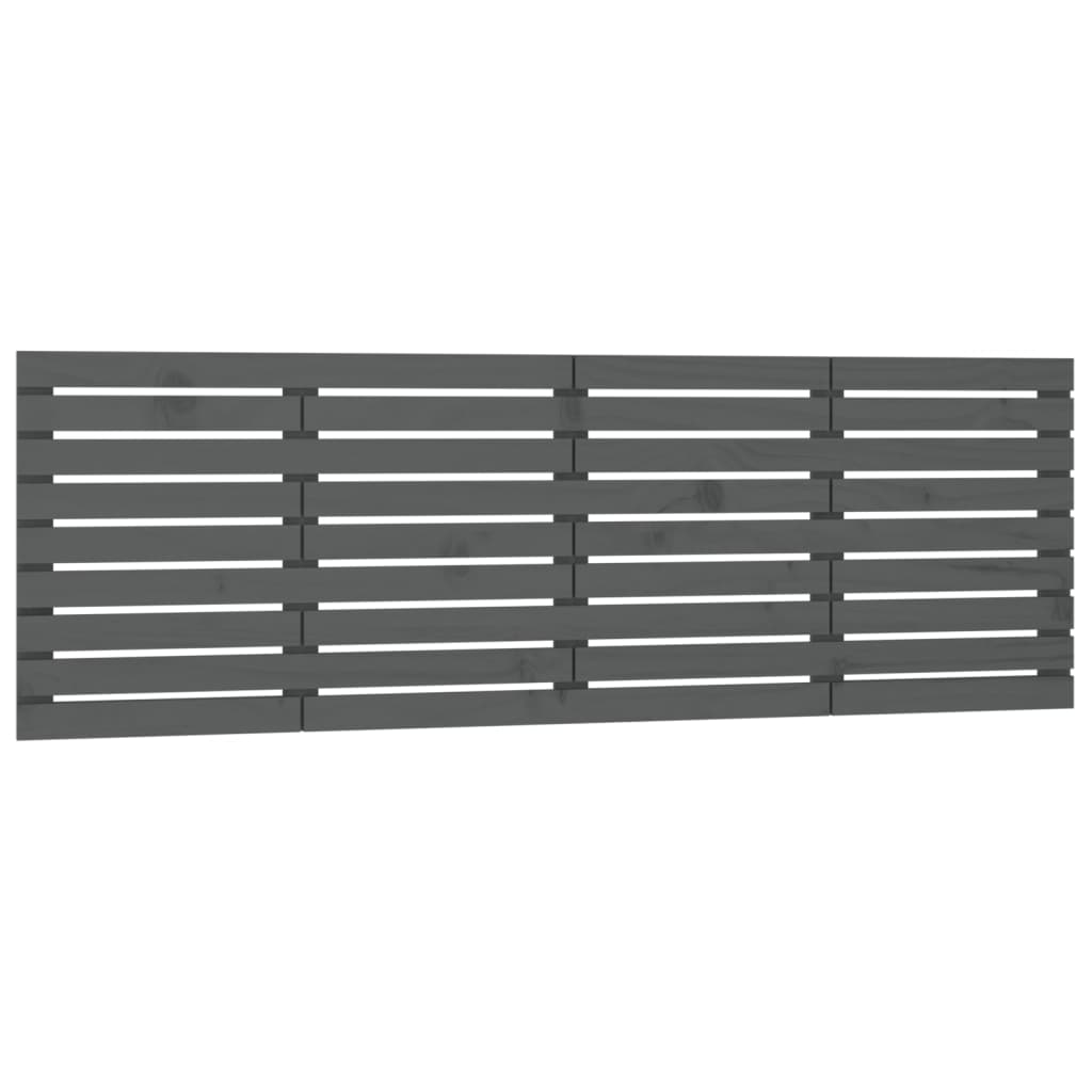 Cabeceira - cabeceira de cama de parede 206x3x63 cm madeira de pinho maciça cinza
