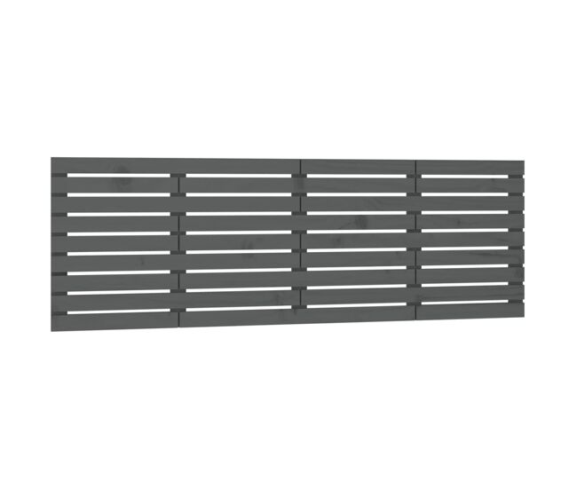 Cabeceira - cabeceira de cama de parede 206x3x63 cm madeira de pinho maciça cinza