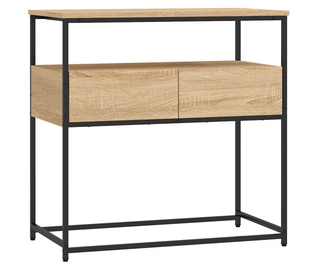 Mesa consola - mesa de entrada 75x40x75 cm derivados de madeira carvalho sonoma