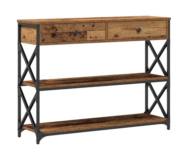 Mesa consola - mesa de entrada com gaveta madeira antiga 100 x 28 x 75 cm