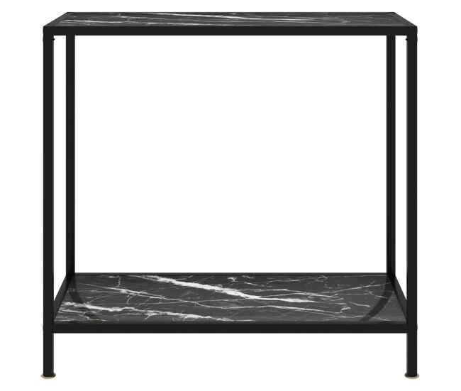 Mesa consola - mesa de entrada 80x35x75 cm vidro temperado preto