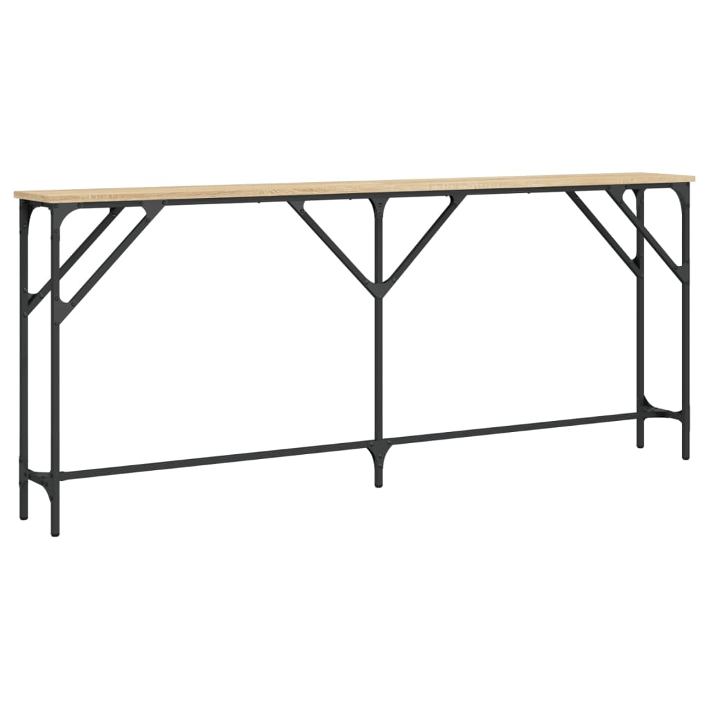 Mesa consola - mesa de entrada 180x23x75 cm derivados de madeira carvalho sonoma