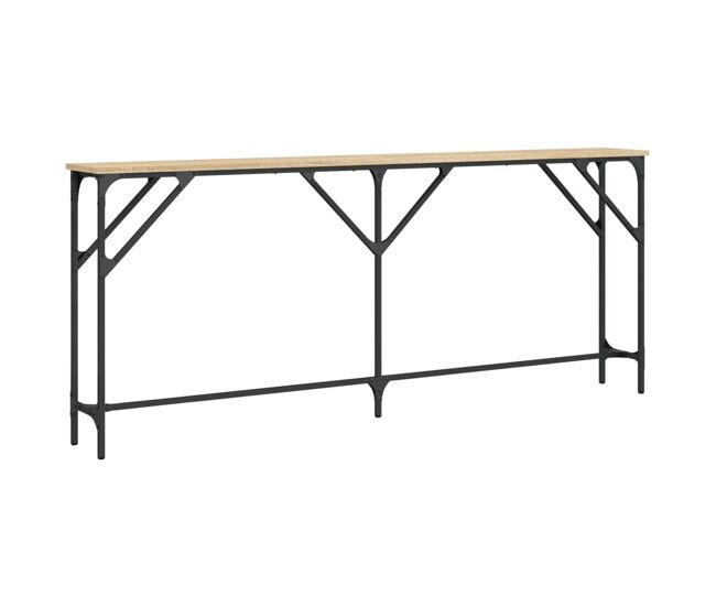 Mesa consola - mesa de entrada 180x23x75 cm derivados de madeira carvalho sonoma