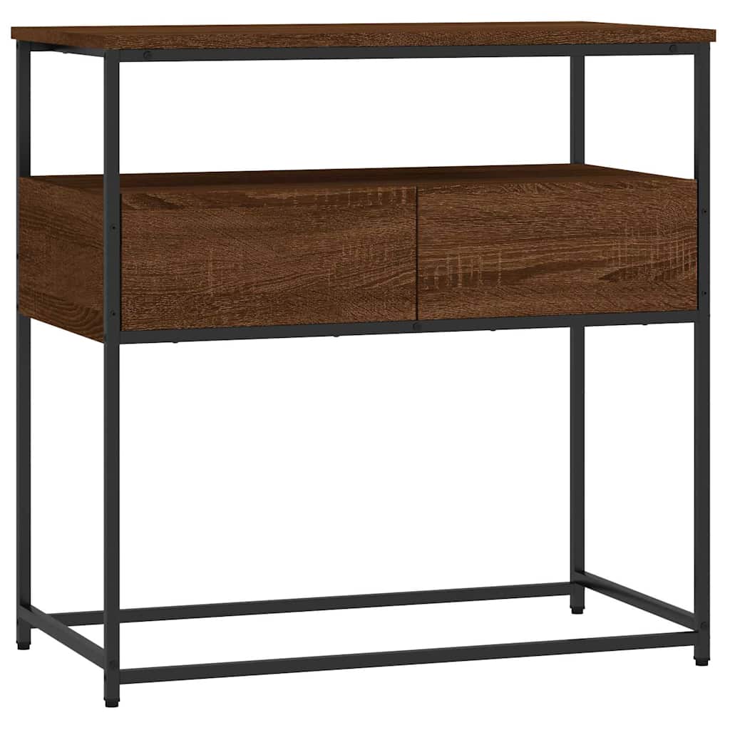 Mesa consola - mesa de entrada 75x40x75 cm derivados de madeira carvalho castanho