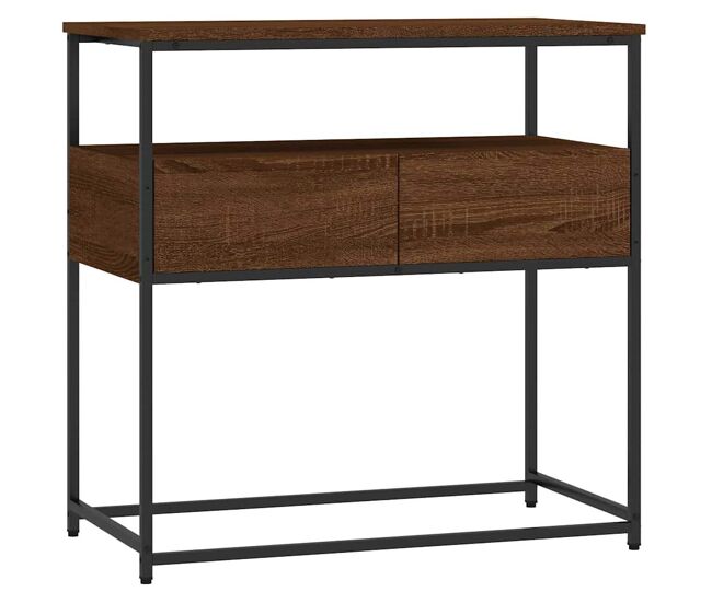 Mesa consola - mesa de entrada 75x40x75 cm derivados de madeira carvalho castanho