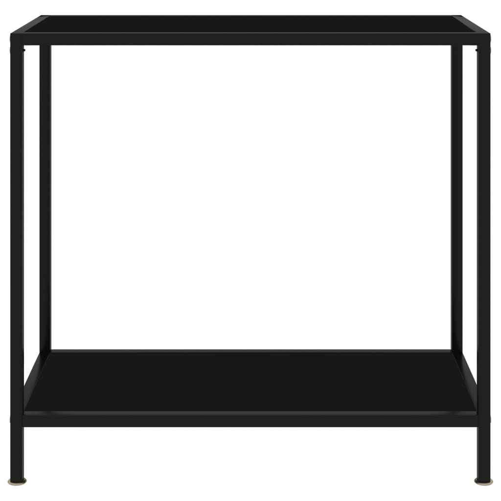 Mesa consola - mesa de entrada 80x35x75 cm vidro temperado preto
