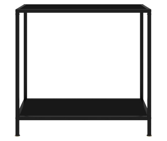 Mesa consola - mesa de entrada 80x35x75 cm vidro temperado preto