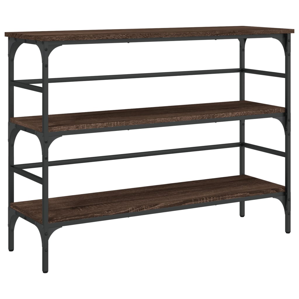 Mesa consola - mesa de entrada 100x32x75 cm derivados madeira carvalho castanho