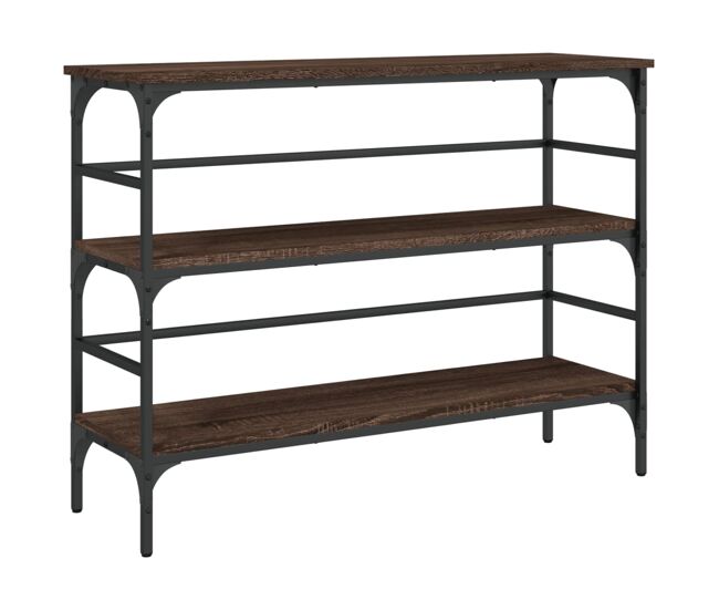 Mesa consola - mesa de entrada 100x32x75 cm derivados madeira carvalho castanho