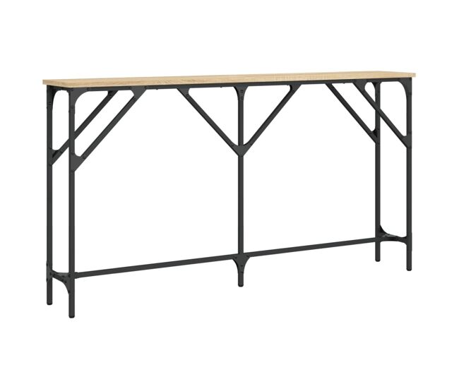 Mesa consola - mesa de entrada 140x23x75 cm derivados de madeira carvalho sonoma