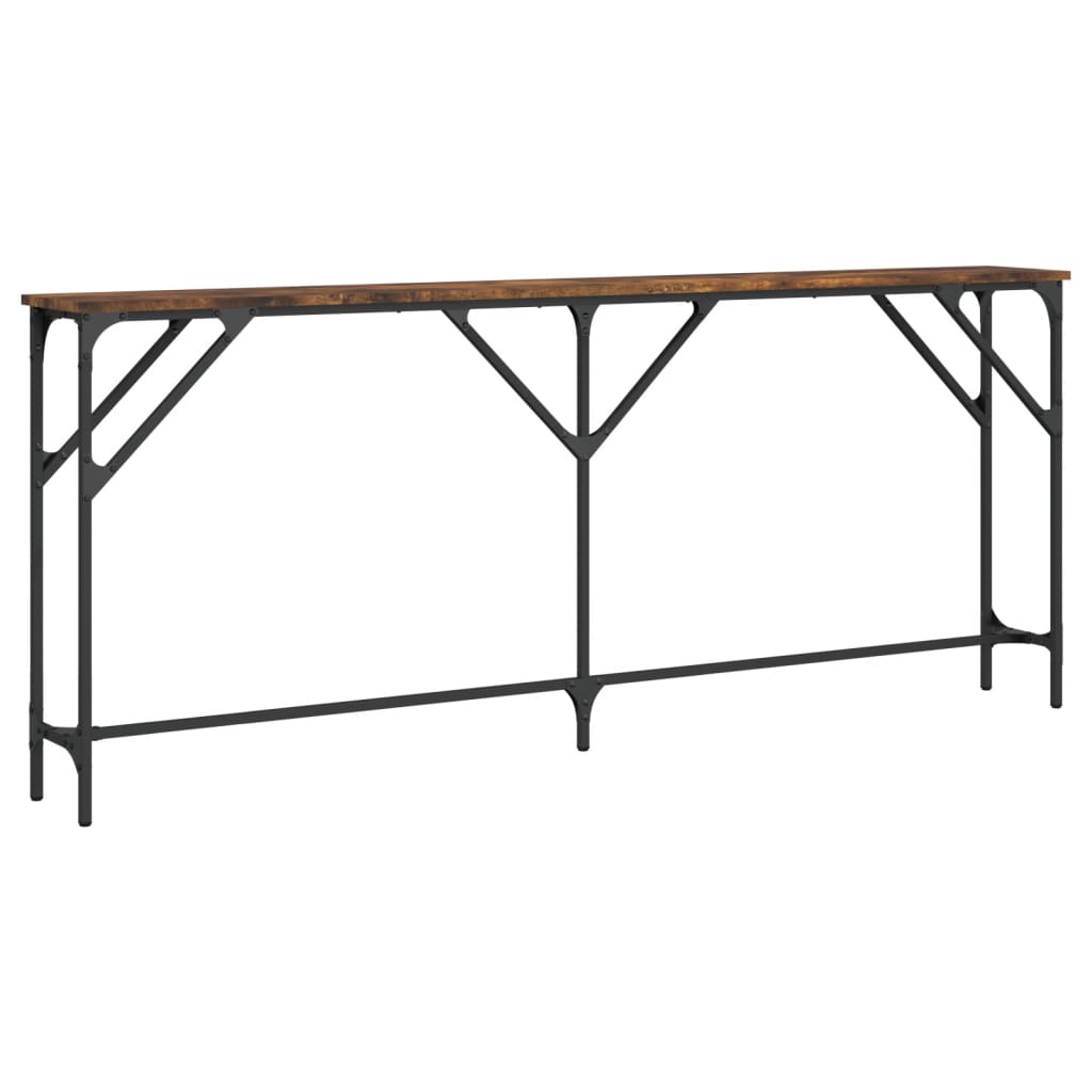 Mesa consola - mesa de entrada 180x23x75 cm derivados de madeira carvalho fumado