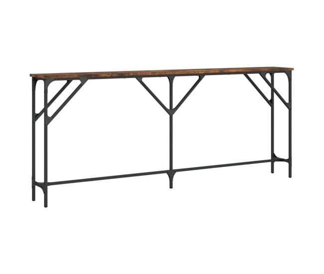 Mesa consola - mesa de entrada 180x23x75 cm derivados de madeira carvalho fumado