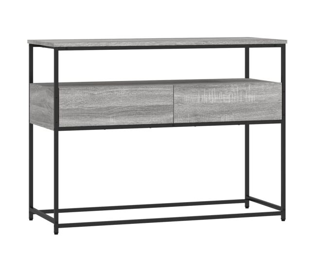 Mesa consola - mesa de entrada 100x40x75 cm derivados de madeira cinzento sonoma