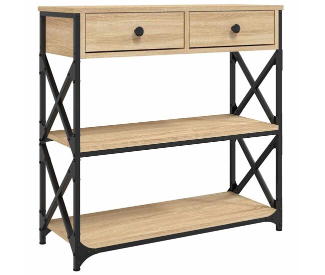 Mesa consola - mesa de entrada 75x28x75 cm derivados de madeira carvalho sonoma