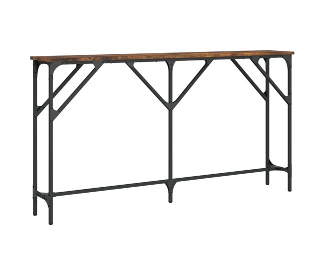 Mesa consola - mesa de entrada 140x23x75 cm derivados de madeira carvalho fumado