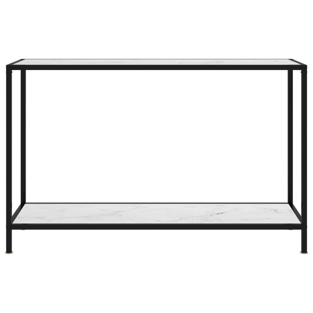 Mesa consola - mesa de entrada 120x35x75 cm vidro temperado branco