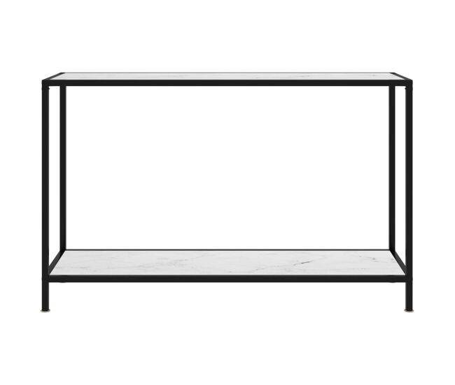 Mesa consola - mesa de entrada 120x35x75 cm vidro temperado branco