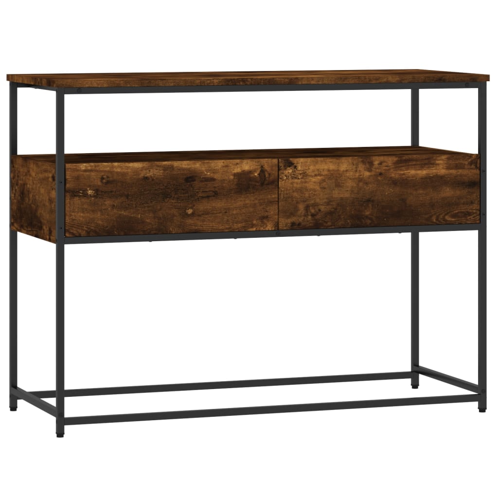 Mesa consola - mesa de entrada 100x40x75 cm derivados de madeira carvalho fumado