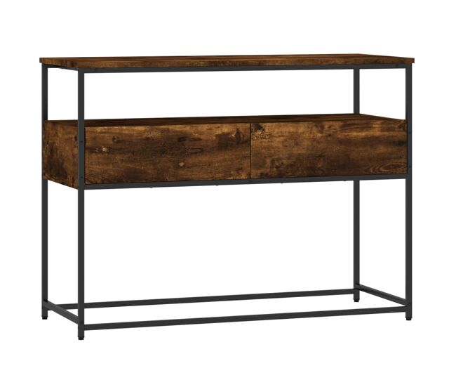 Mesa consola - mesa de entrada 100x40x75 cm derivados de madeira carvalho fumado