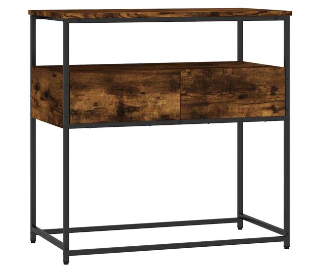 Mesa consola - mesa de entrada 75x40x75 cm derivados de madeira carvalho fumado