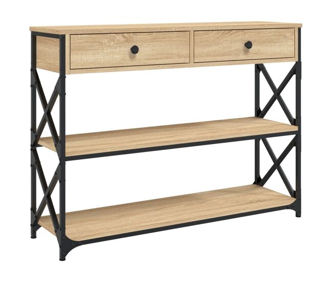 Mesa consola - mesa de entrada 100x28x75 cm derivados de madeira carvalho sonoma