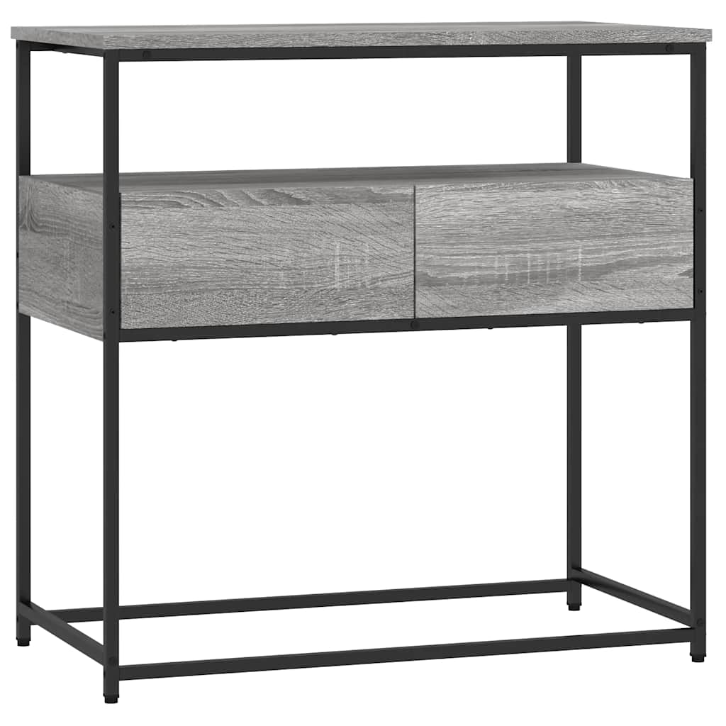 Mesa consola - mesa de entrada 75x40x75 cm derivados de madeira cinzento sonoma