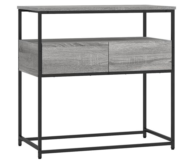 Mesa consola - mesa de entrada 75x40x75 cm derivados de madeira cinzento sonoma