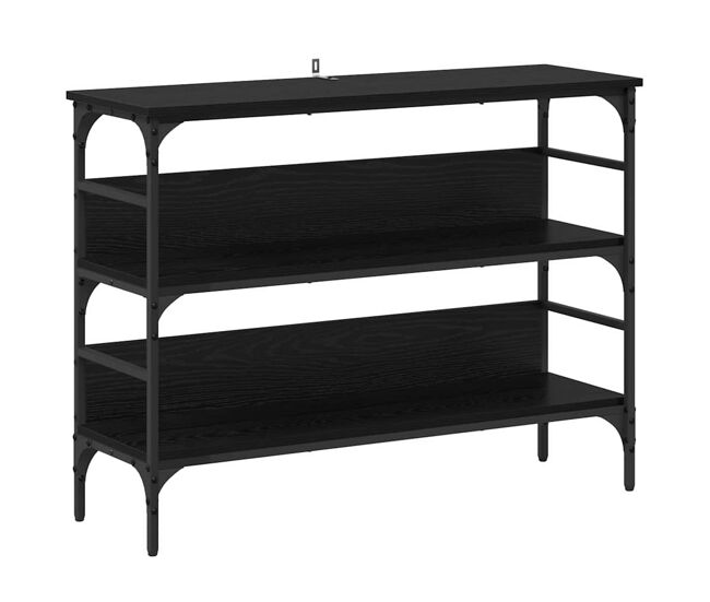 Mesa consola - mesa de entrada carvalho preto 100 x 32 x 75 cm madeira processada